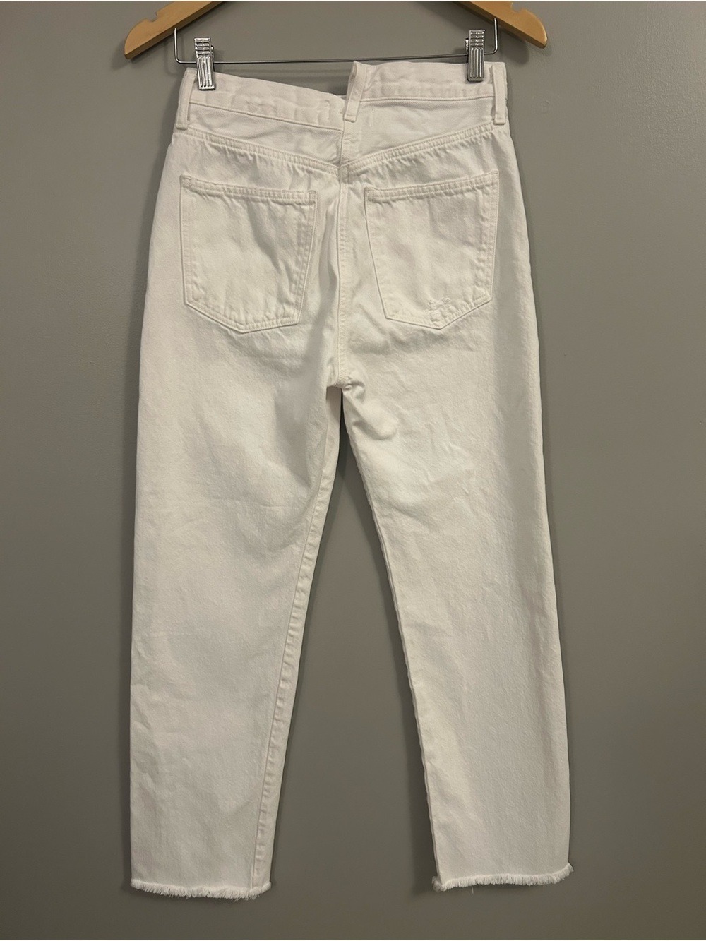 Agolde Criss Cross Size 26 White High-Rise Straight Leg Jeans - Picture 10 of 16